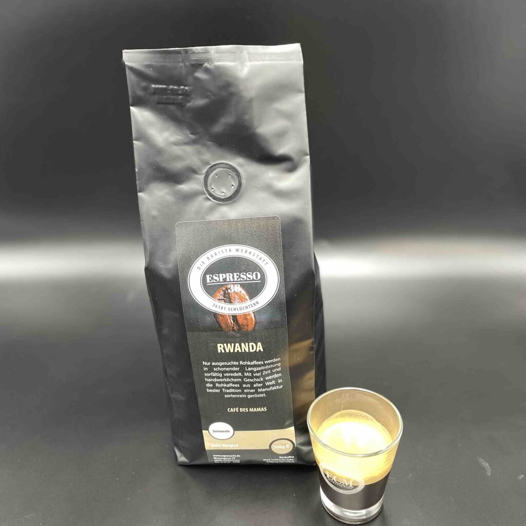 Rwanda mit Espressoglas